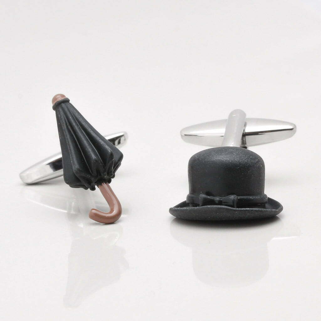 bowler hat cufflinks