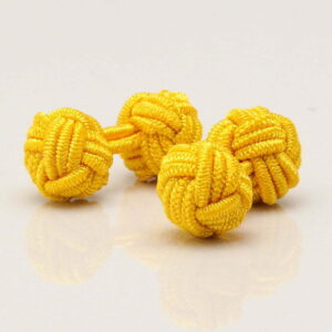 Gold Silk Knot Cufflinks