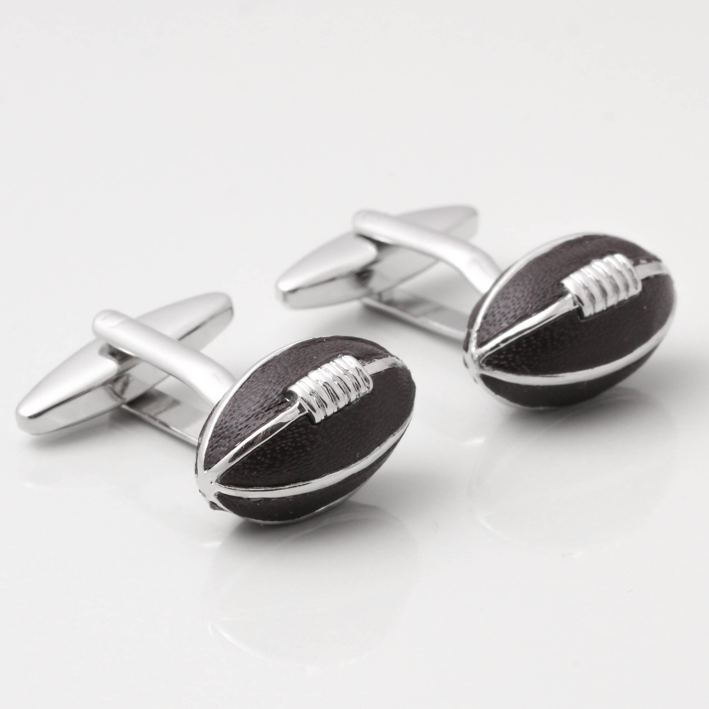 Rugby Ball Rugger Novelty Cufflinks by Onyx Art New Boxed CK70 