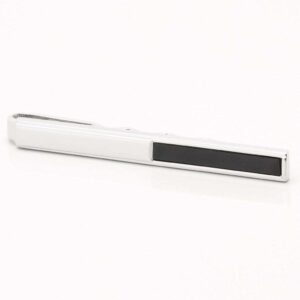 SILVER AND ONYX TIE SLIDE