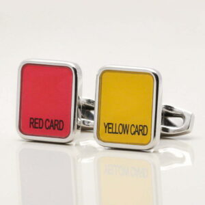 Red and Yellow Card Cufflinks