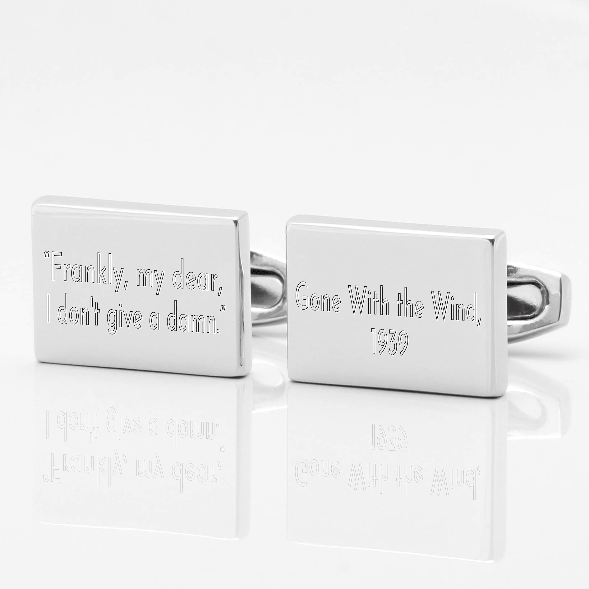 Engraved Film Quote Cufflinks by Badger & Brown. Cufflink Specialists.Badger and Brown