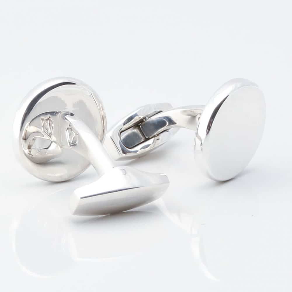 Sterling Silver Circle Engraved Initial Cufflinks Gallery