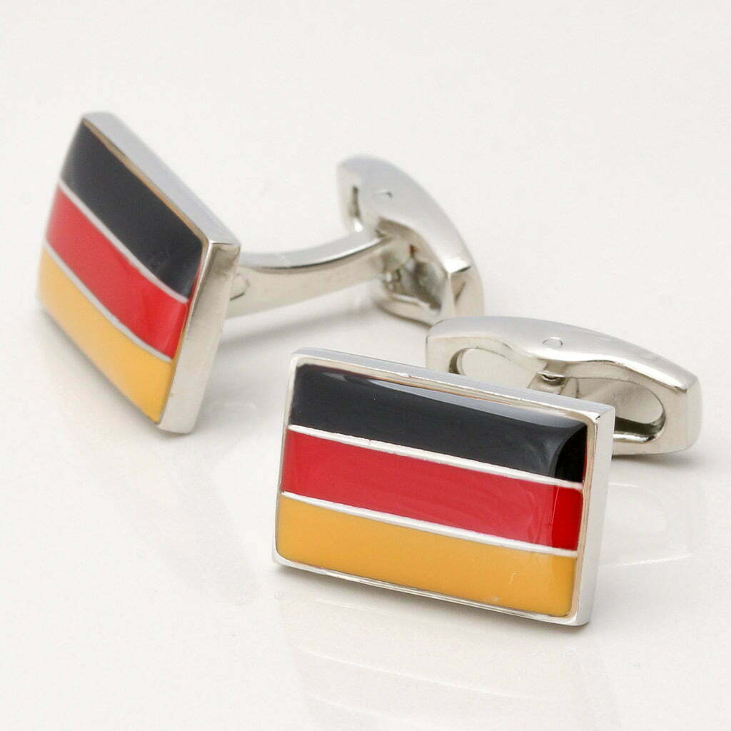 German Flag Cufflinks by Badger & Brown. The Cufflink SpecialistsBadger
