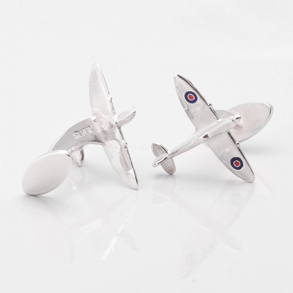 Sterling Silver Spitfire Cufflinks with RAF Roundels Gallery