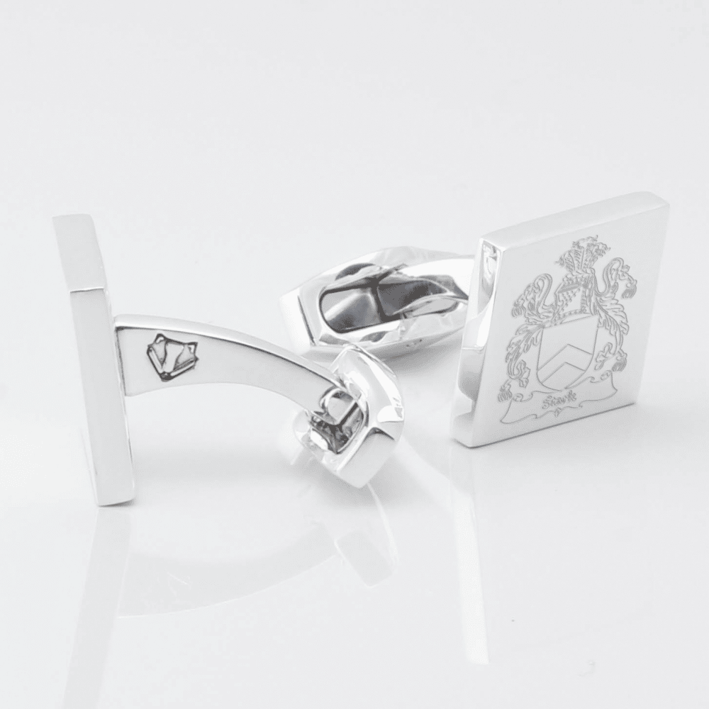 Sterling Silver Engraved Family Crest Cufflink Gallery