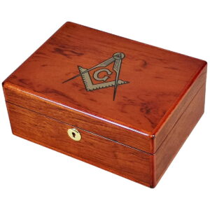 Rosewood Masonic Valet Box with Lock