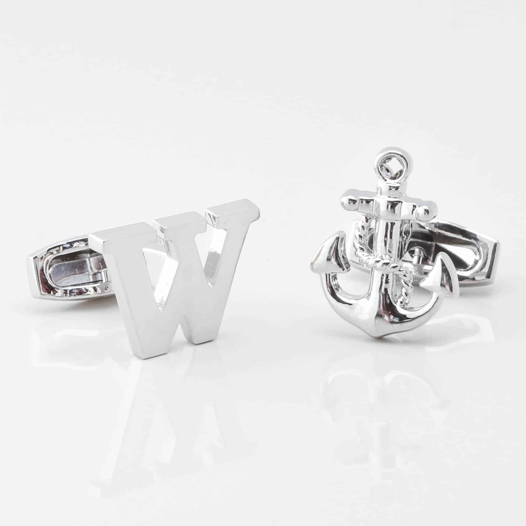 W and Anchor Cufflinks by Badger & Brown. The Cufflink Specialists