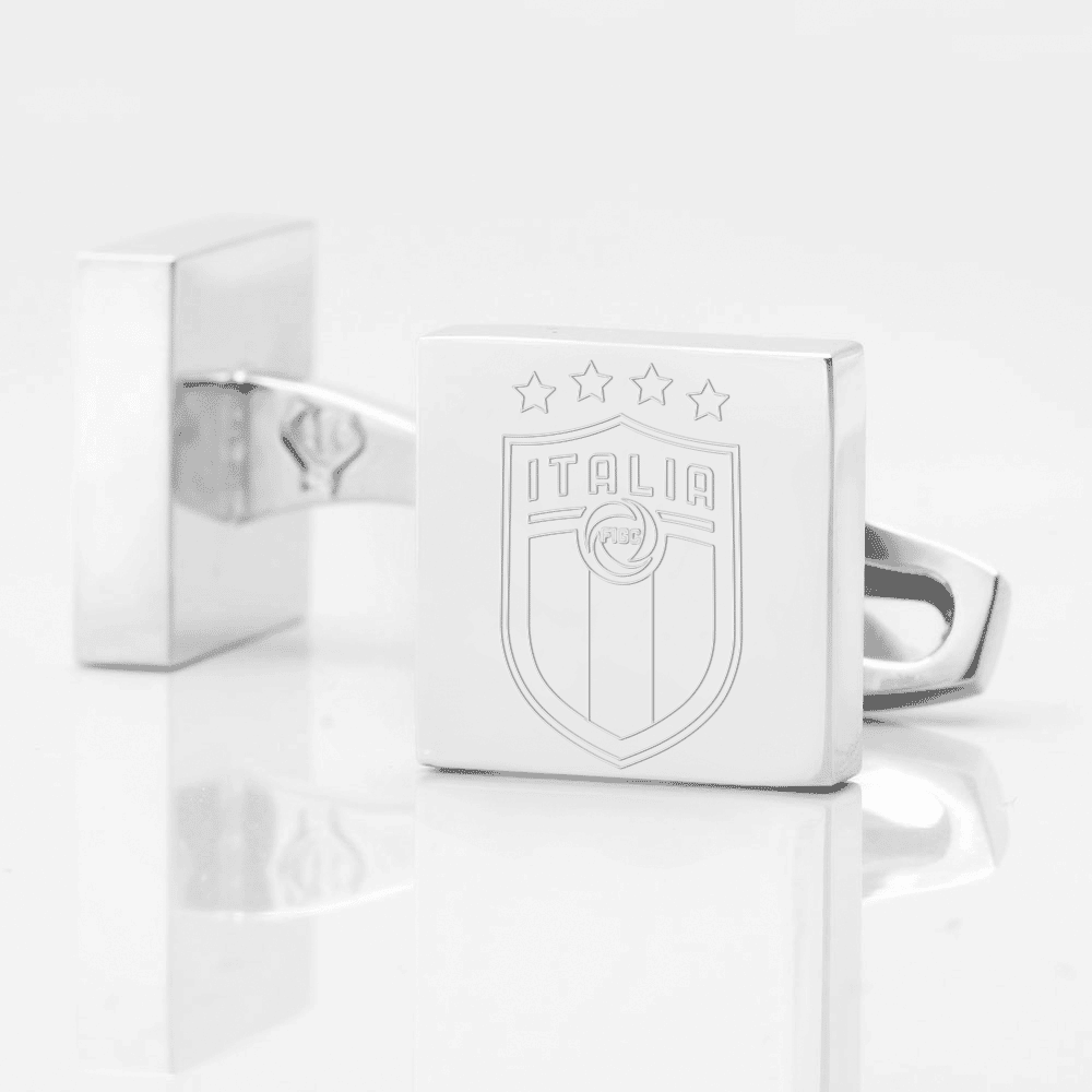 Italy Football Engraved Cufflinks by Badger & Brown.